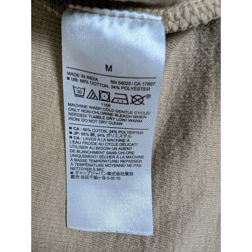 Banana Republic Men's Shirt Brown Henley Distressed Pullover Rugged Casual Med